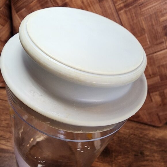 Vintage Glass Jar Storage Canister Blue Ribbon Geese White Country Goose Lid‎ - Picture 5 of 11